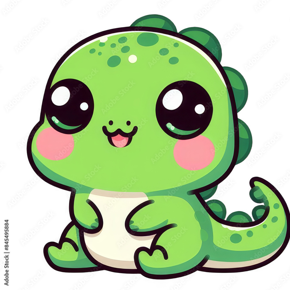 A cartoon of a green dinosaur with a big smile on its face A cartoon of a green dinosaur with a big smile on its face
