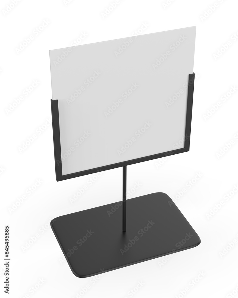Mini banner with metal stand blank template, 3d illustration. Mini banner with metal stand blank template, 3d illustration.
