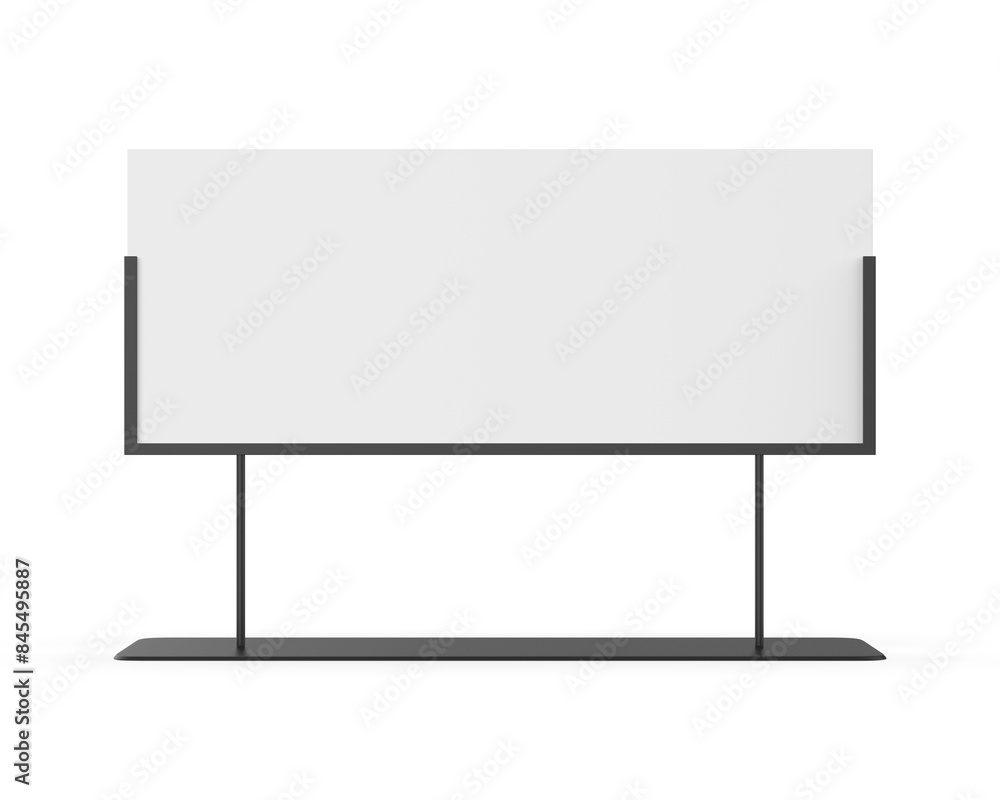 Obraz premium Mini banner with metal stand blank template, 3d illustration.