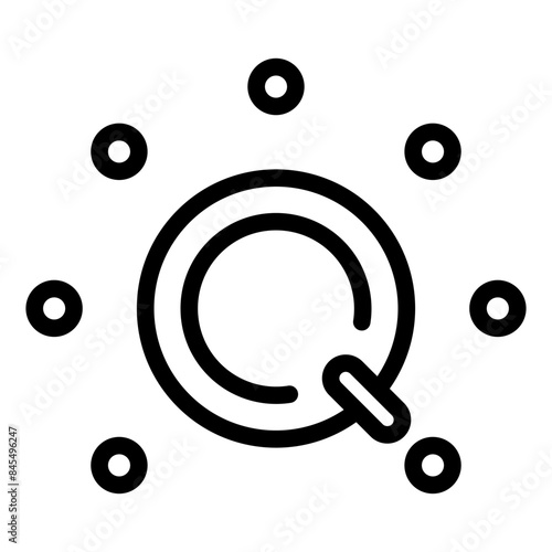 dial line icon vector illustration isolated on white background