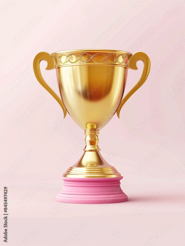 3D trophy icon model Championship game winning concept illustration 3D trophy icon model Championship game winning concept illustration