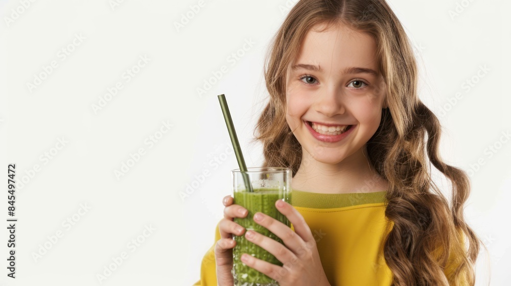 Happy Beautiful Smiling girl Drinking Green Detox Vegetable Smoothie. Diet. Healthy Lifestyle, Vegetarian Meal. Drink Juice. Happy Beautiful Smiling girl Drinking Green Detox Vegetable Smoothie. Diet. Healthy Lifestyle, Vegetarian Meal. Drink Juice.