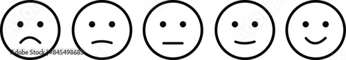 Sad Emoticon Icon set, Realistic Emoji faces, Emojis flat style. face neutral blame, tears, happy smiley faces reactions, isolated in transparent background for emoticon characters design collection.