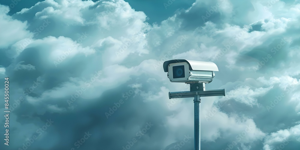 Enhanced Cyber Security and Business Technology with AI Camera for Secure Cloud Network. Concept Cyber Security, Business Technology, AI Camera, Secure Cloud Network Enhanced Cyber Security and Business Technology with AI Camera for Secure Cloud Network. Concept Cyber Security, Business Technology, AI Camera, Secure Cloud Network