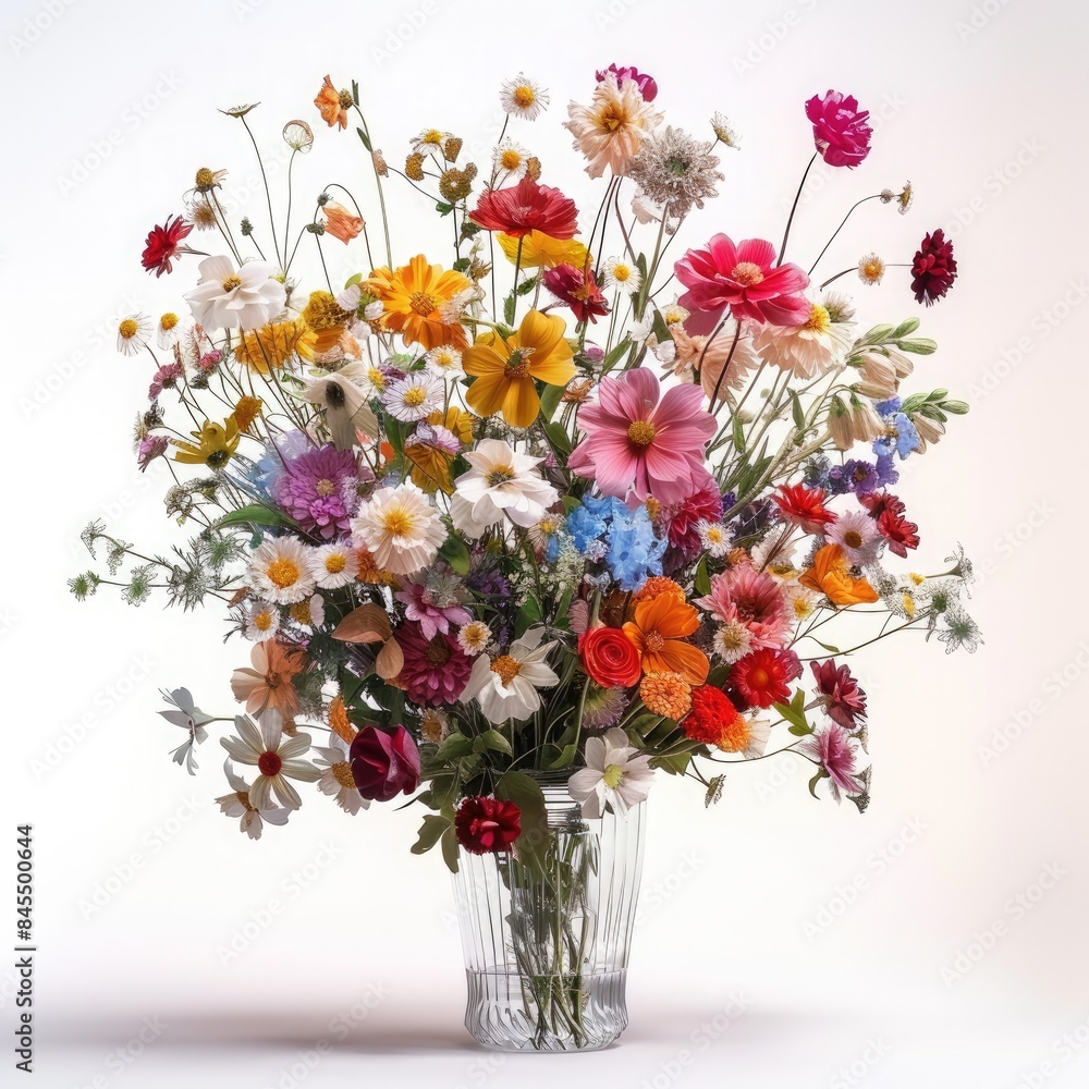 Fototapeta premium A stunning bouquet of assorted flowers arranged in a vase