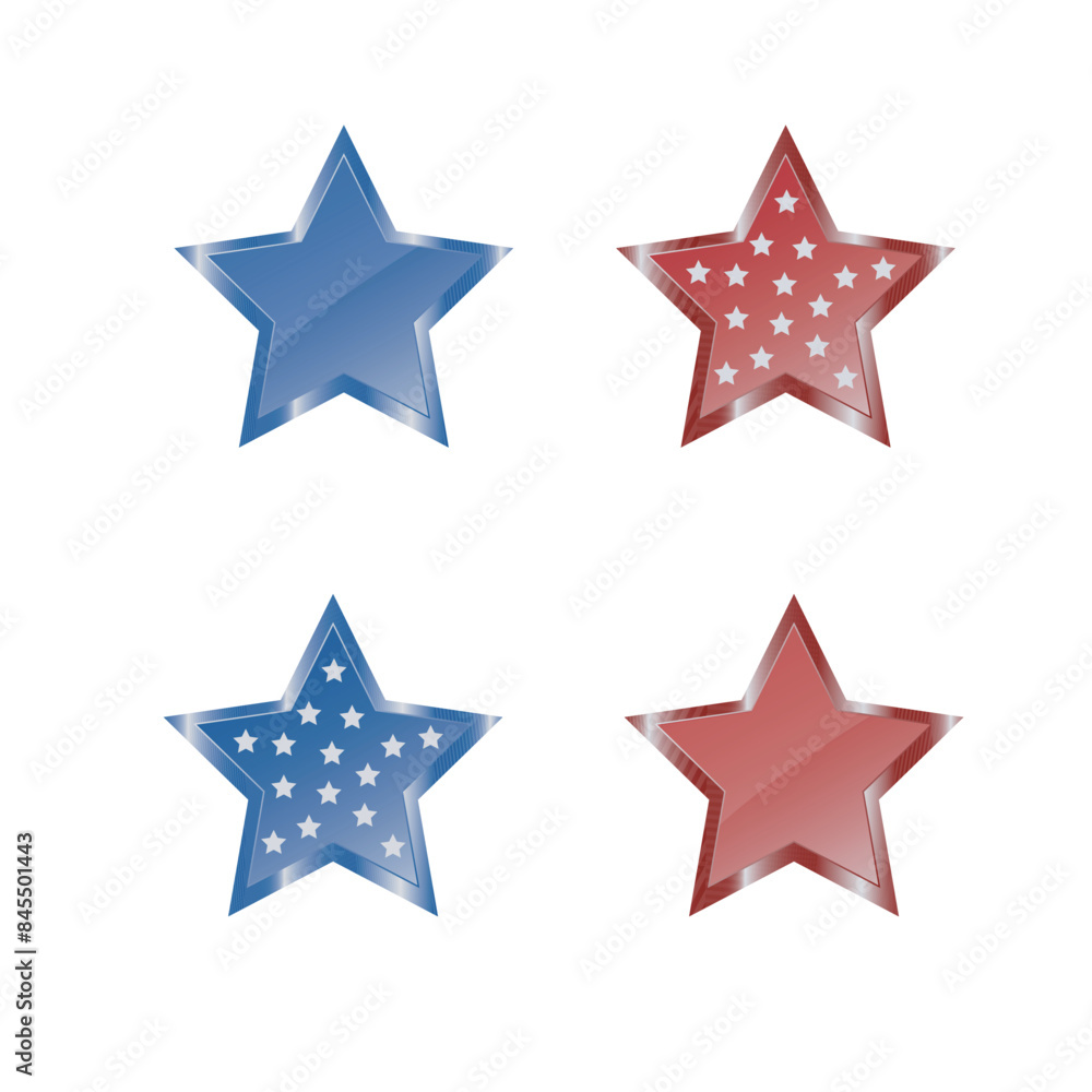 Starts set. vector illustration.