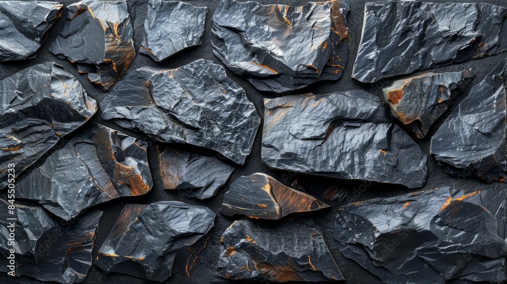 A dark grey slate background with natural textures and subtle variations, providing a sleek and elegant surface created with AI Generative. A dark grey slate background with natural textures and subtle variations, providing a sleek and elegant surface created with AI Generative.