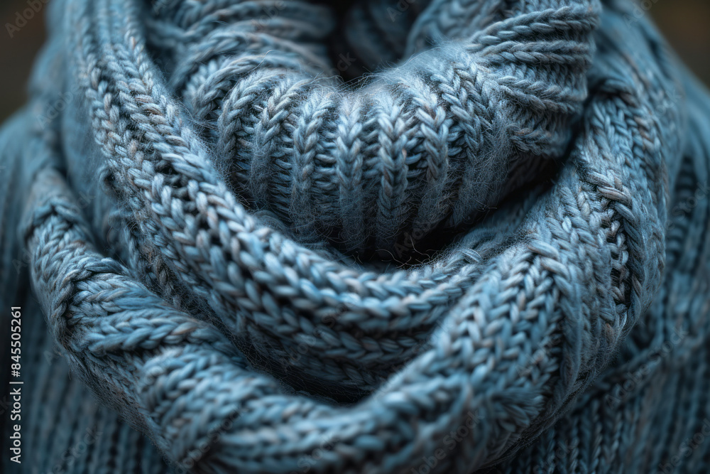 Minimalist photo of an off-center knitted scarf, highlighting its handmade beauty, Minimalist photo of an off-center knitted scarf, highlighting its handmade beauty,