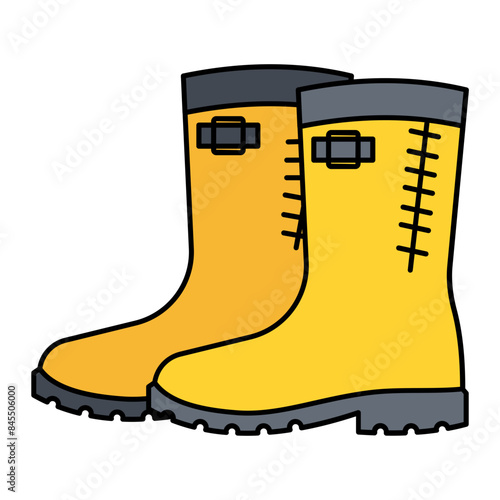 Steel toe work shoes concept, Occupational protective footwear vector outline design, Industrial EquipmentSymbol, 1st of May Sign,  International Workers Day stock illustration