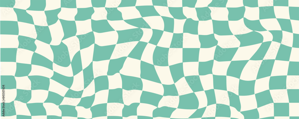 Pattern retro psychedelic checkerboard. Twisted and distorted trendy texture. Y2k aesthetic design. Groovy hippie background Pattern retro psychedelic checkerboard. Twisted and distorted trendy texture. Y2k aesthetic design. Groovy hippie background