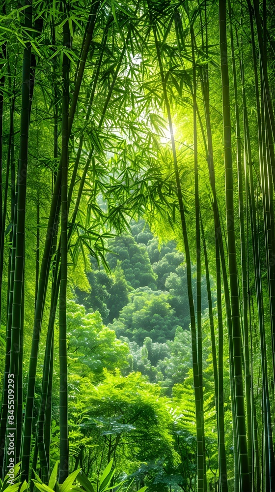 Tranquil Traditional Japanese Bamboo Forest Backdrop for Product Presentation Tranquil Traditional Japanese Bamboo Forest Backdrop for Product Presentation