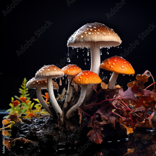 Colorful mushrooms photo