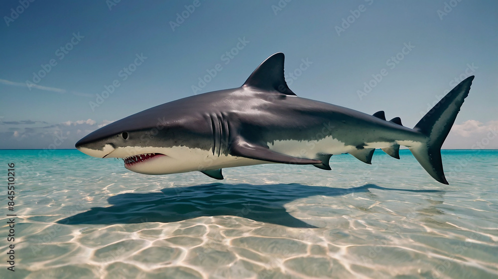 Fototapeta premium simple shark logo