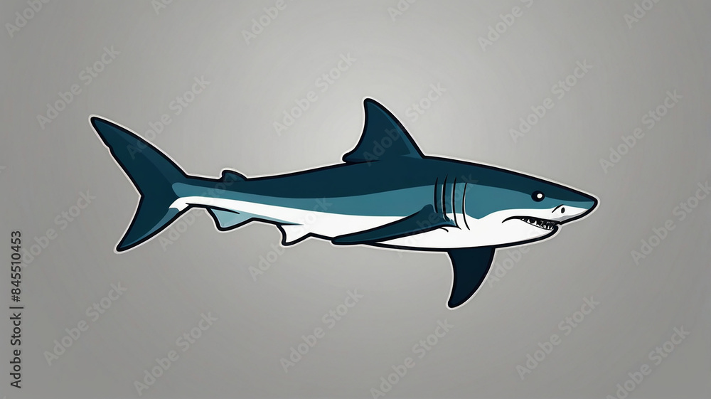 Fototapeta premium simple shark logo