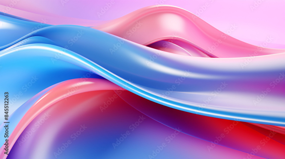 Fototapeta premium Dynamic fluid color gradient background, abstract KV main visual business PPT background