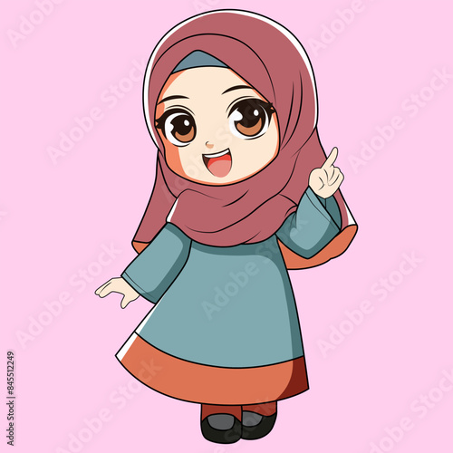 Cute Muslimah Cartoon Girls