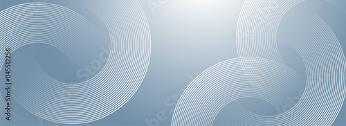 Abstract circle lines on gray background. Geometric stripe line art design for poster, brochure, cover, website, banner