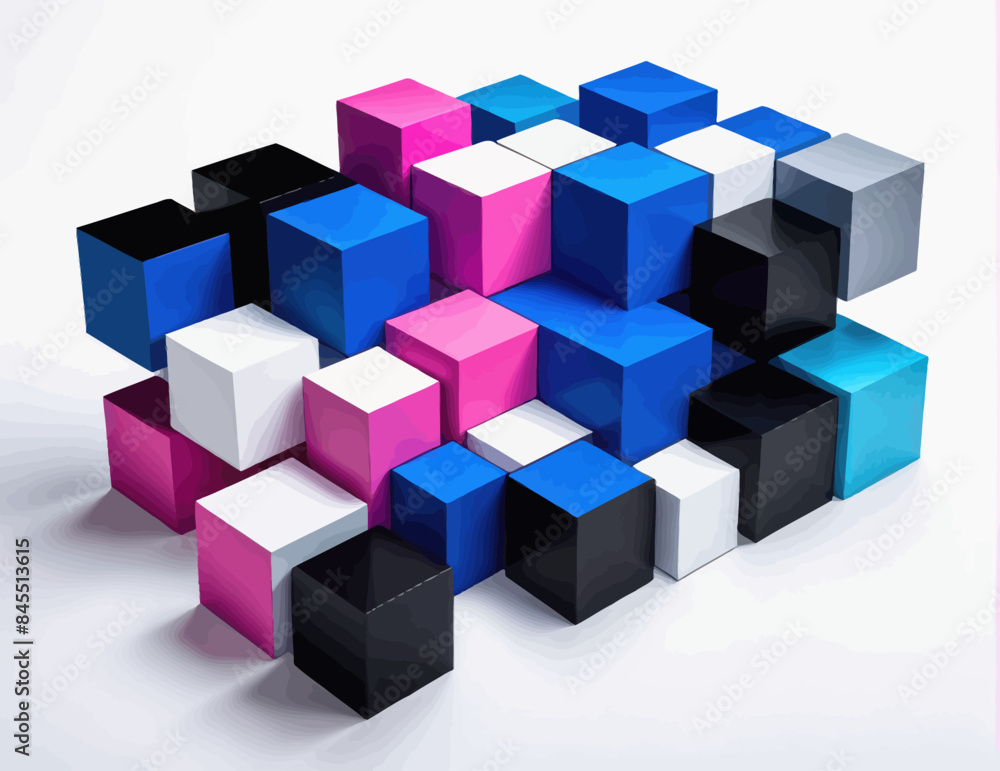 a group of cubes sitting on top of each other a group of cubes sitting on top of each other