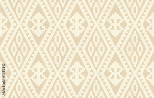 Geometric ethnic oriental ikat seamless pattern color oriental. Aztec ornament print. Design for background ,curtain, carpet, wallpaper, clothing, wrapping, Batik, vector illustration.