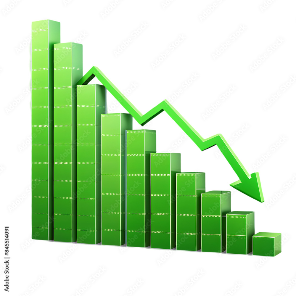 Top view of statistics presentation with arrow Top view of statistics presentation with arrow