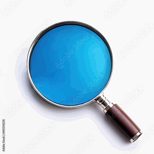 a close up of a magnifying glass on a white surface