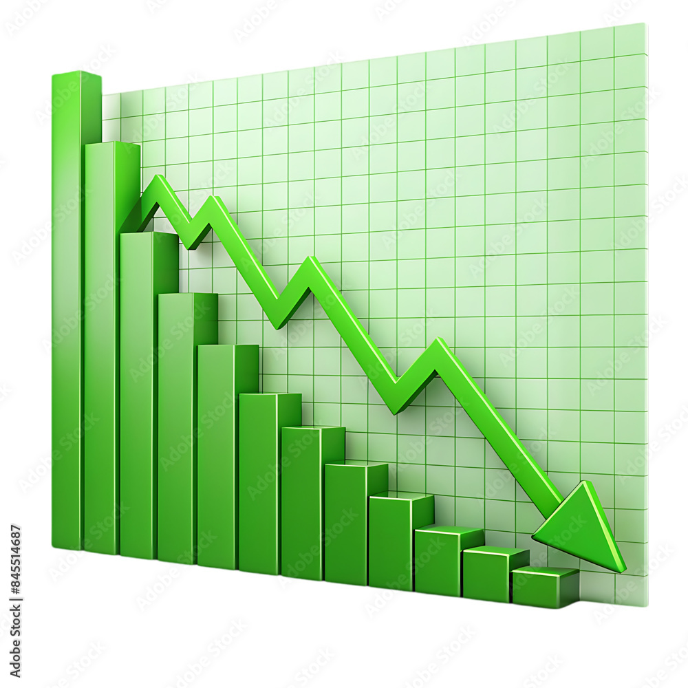 Top view of statistics presentation with arrow Top view of statistics presentation with arrow
