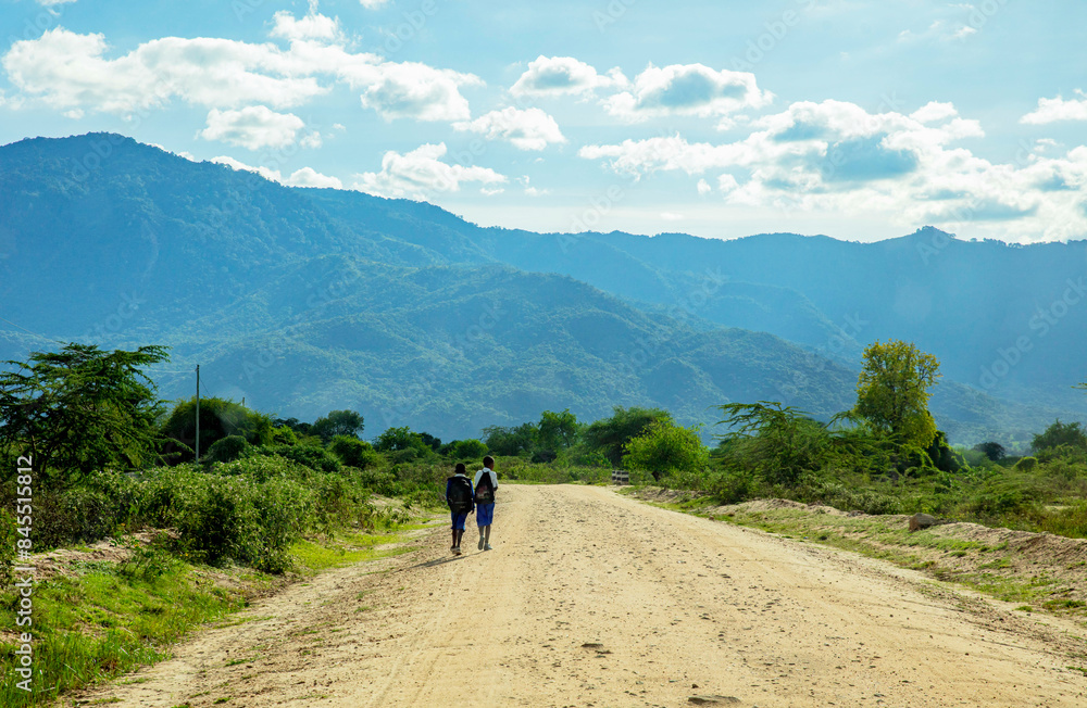 walking in the mountains