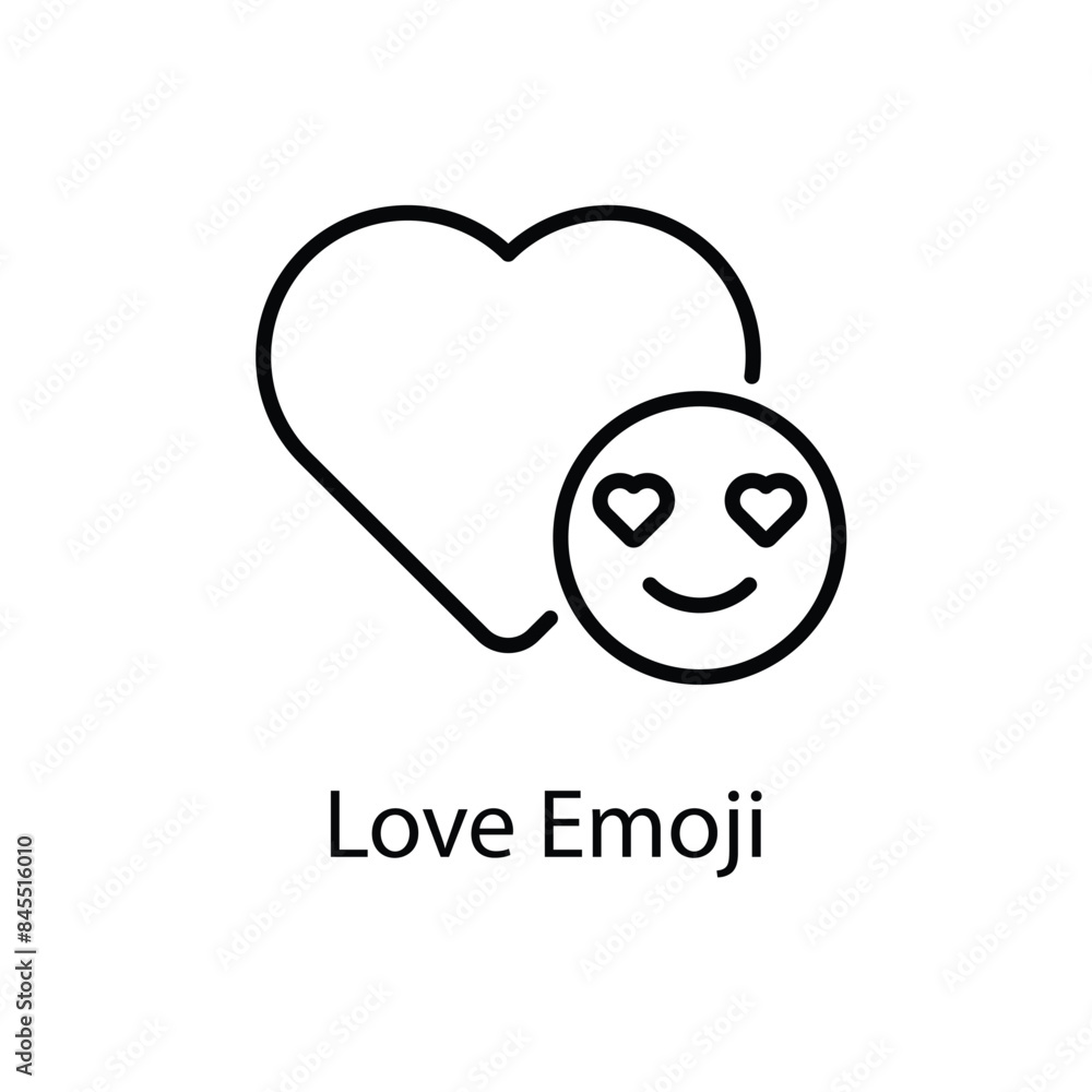 Love Emoji vector icon Love Emoji vector icon