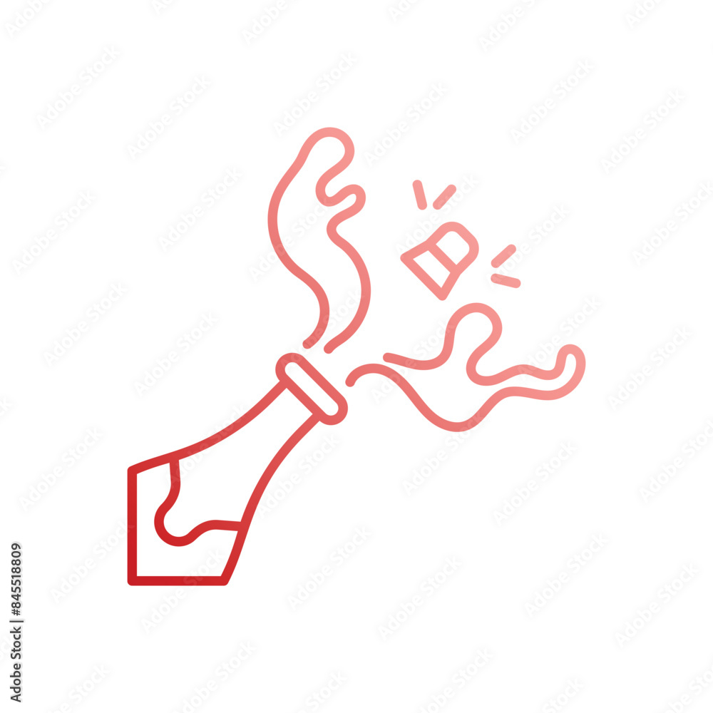 Champagne Bottle Pop vector icon Champagne Bottle Pop vector icon