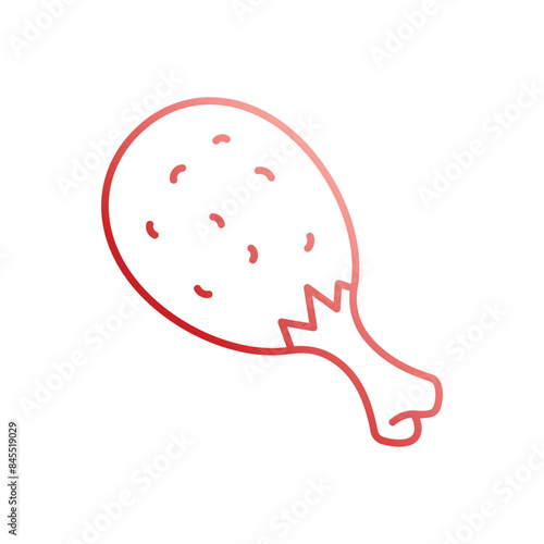 Turkey Leg vector icon