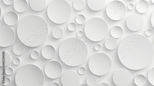 White abstract background with circles