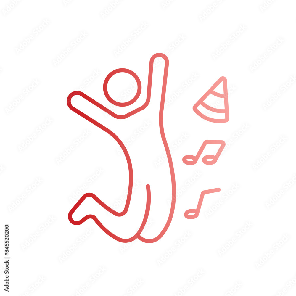 Obraz premium Dance vector icon