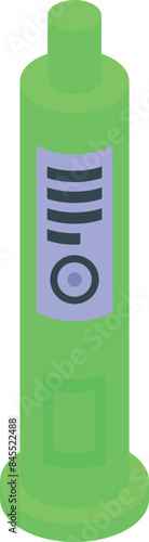 Green and purple electronic cigarette mod with clearomizer, vaping device with digital display