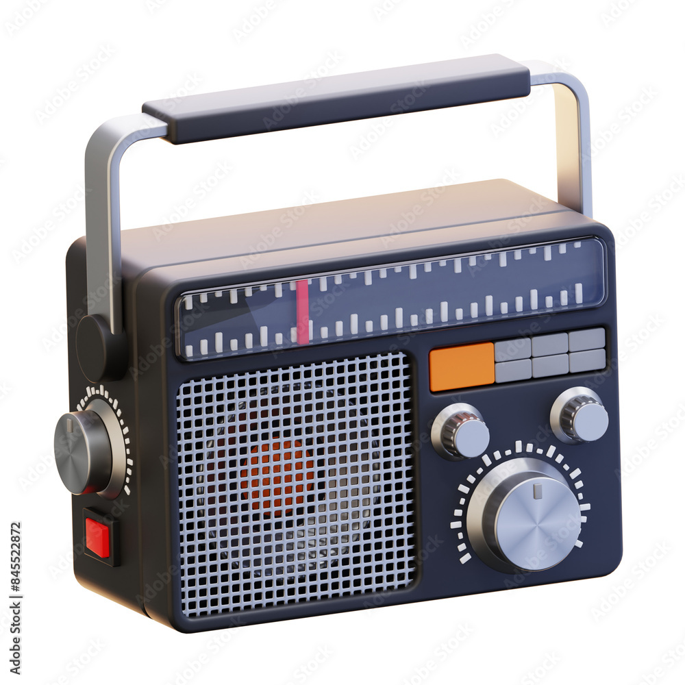 RADIO 3D ICON ILLUSTRATION RADIO 3D ICON ILLUSTRATION