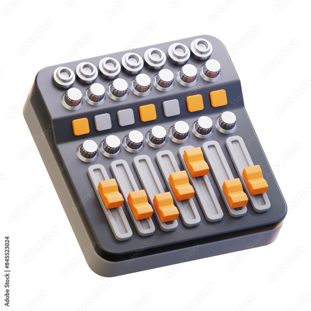 SOUND MIXER 3D ICON ILLUSTRATION SOUND MIXER 3D ICON ILLUSTRATION