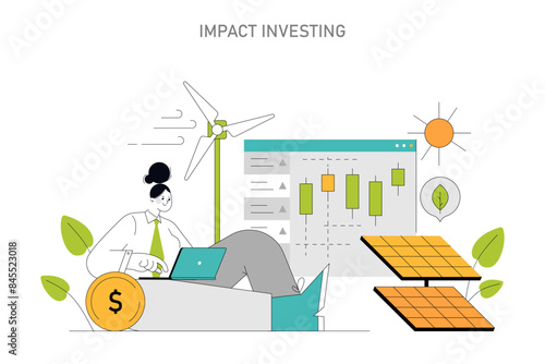 Impact Investing Vector illustration