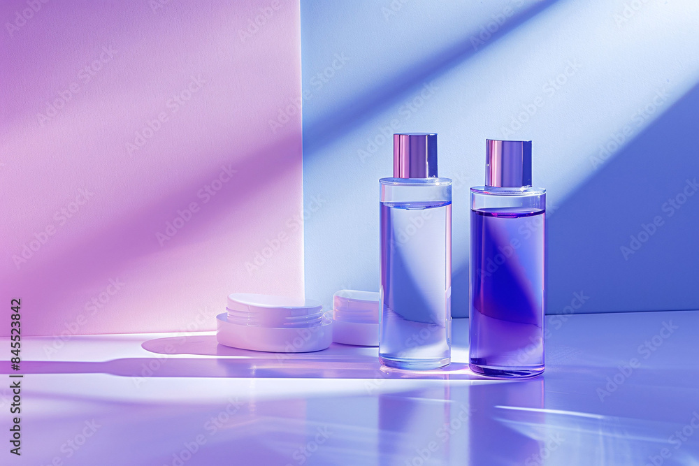 3D rendering simple technology artificial cosmetics display 3D background 3D rendering simple technology artificial cosmetics display 3D background