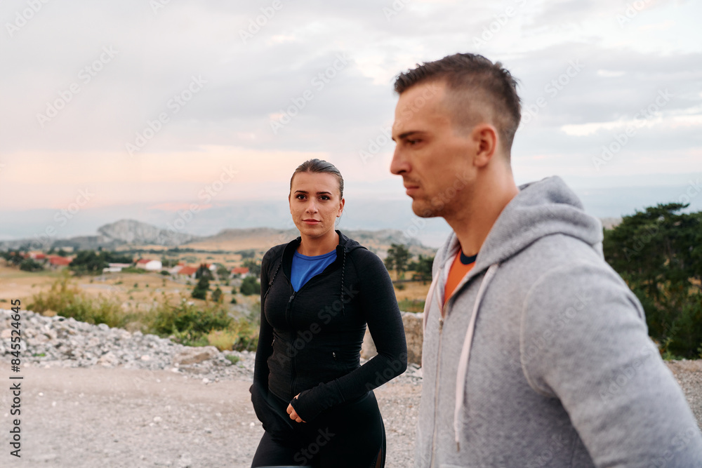 Morning Serenity Couple Finds Peaceful Rest After Invigorating Run