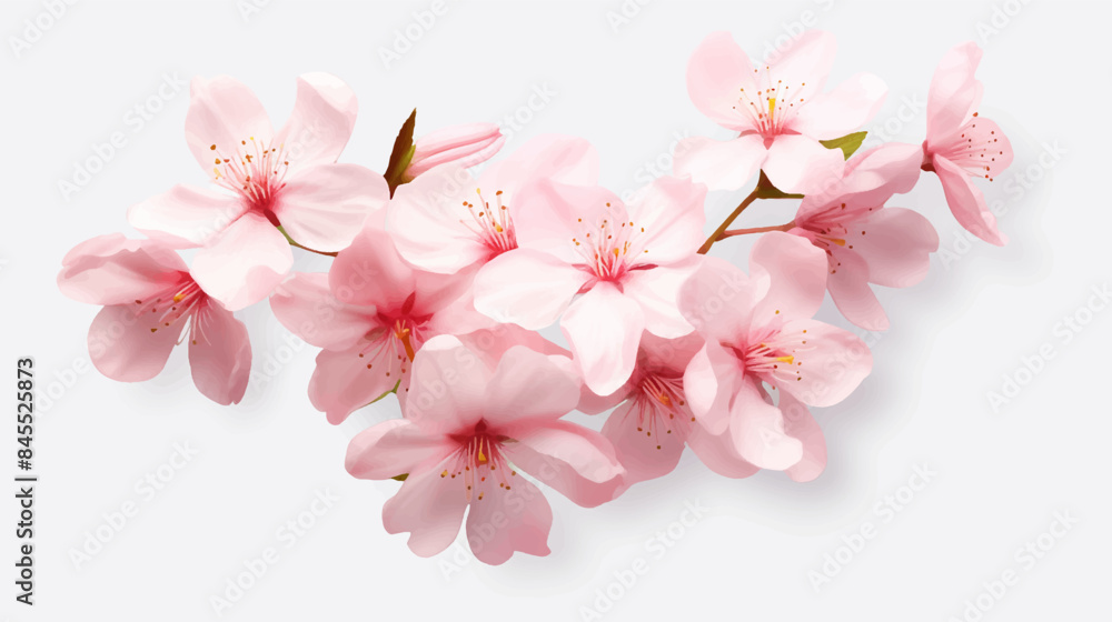 Sakura blossom branch. Falling petals, flowers flying realistic japanese pink cherry or apricot floral elements fall down vector background. Cherry blossom branch, flower petal illustration Sakura blossom branch. Falling petals, flowers flying realistic japanese pink cherry or apricot floral elements fall down vector background. Cherry blossom branch, flower petal illustration