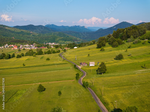 Krasno valley in Lika region at the foothill of the Velebit Mountain, Croatia photo