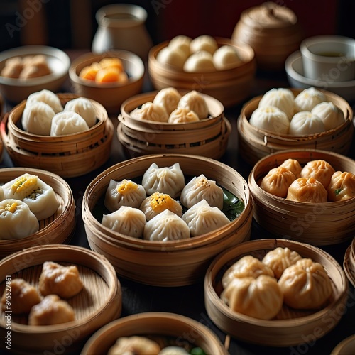 a variety of Chinese food items including Chinese food