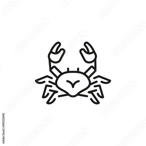 Crab icon. Simple crab icon for social media, app, and web design. Vector illustration.