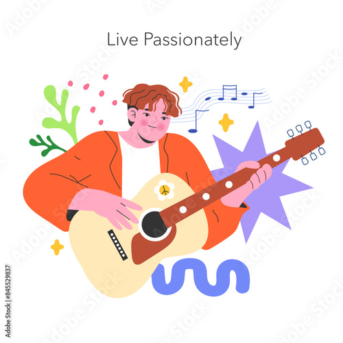 YOLO concept Flat Vector illustration.