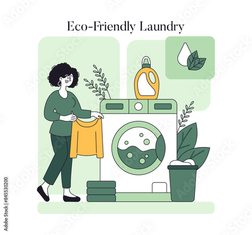 Sustainable Fashion. Flat Vector Illustration