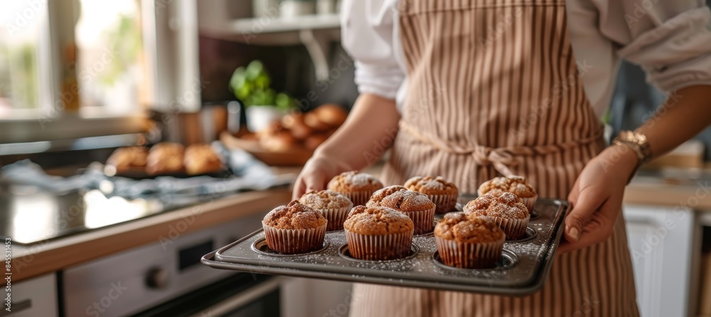Home Baking: Freshly Baked Gluten-Free Muffins in a Cozy Kitchen - Perfect for Pastries and Dessert Inspiration Home Baking: Freshly Baked Gluten-Free Muffins in a Cozy Kitchen - Perfect for Pastries and Dessert Inspiration