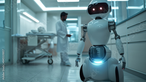 Social Robot Assisting in Modern Medical Facility During Daytime