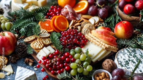 Festive Gluten-Free Charcuterie Board Featuring Cheeses  Fruits  Nuts  and Crackers for Holiday Gatherings