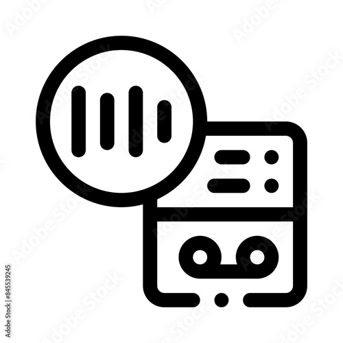 audio recorder line icon