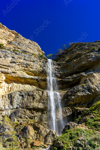 Laza Falls and Cave National Park, located at the foot of the Shahdag Mountains in Qusar region of Azerbaijan Republic. photo