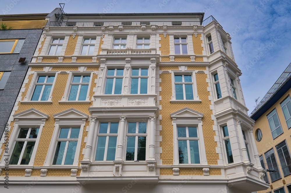 typically magnificent house facade of Bonn city center, Germany typically magnificent house facade of Bonn city center, Germany